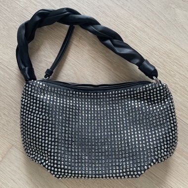 Black Glitter Bag Zara