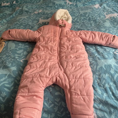Pink girls coat romper 
