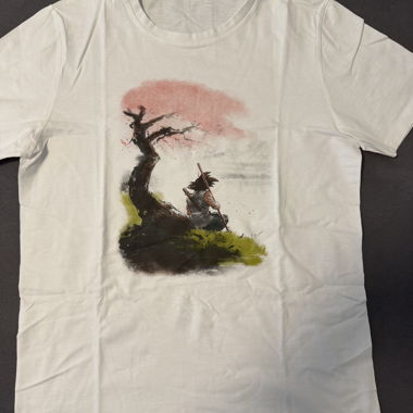 T-shirt blanc à motif graphique