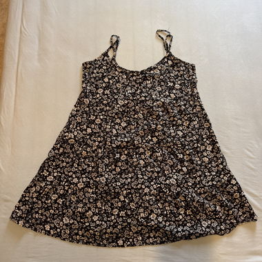 Black floral dress with spaghetti straps