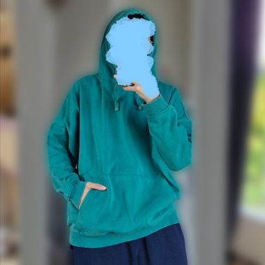 Türkisgrüner Hoodie