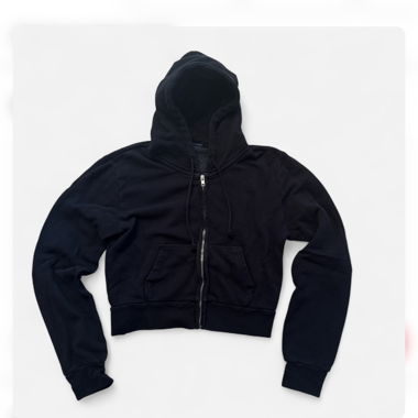black cropped zip up hoodie brandy melville