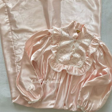 Ilise Stevens Orange Satin Nightgown Size M