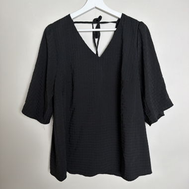 Kaffe black V-neck blouse