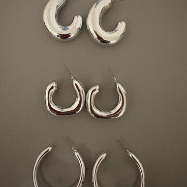Lot de boucles d’oreilles (acier inoxydable)