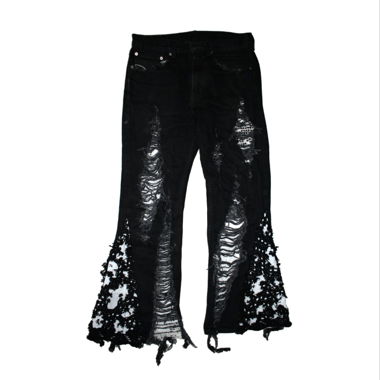 Emo goth custom denim jeans - Zoneout.studios