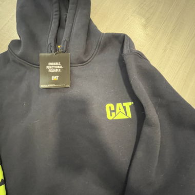 Felpa con cappuccio CAT nera