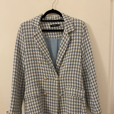 Veste blazer bleu et blanc – Taille M
