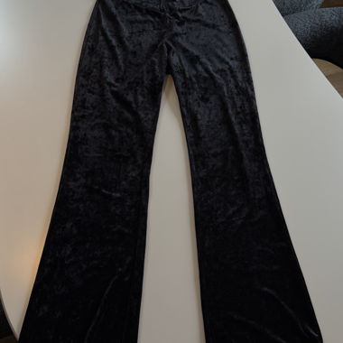WEEKDAY Black Velvet Trousers