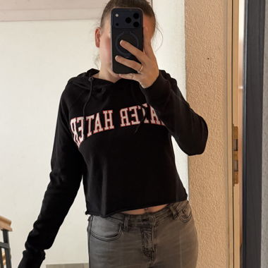 Hoodie noir court