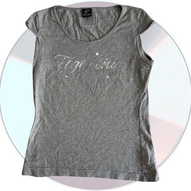 Y2K eKe Sleeveless Grey Top 