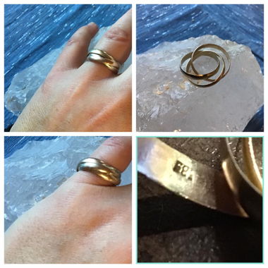 4 Vintage Ringe Gold 14K und 18K