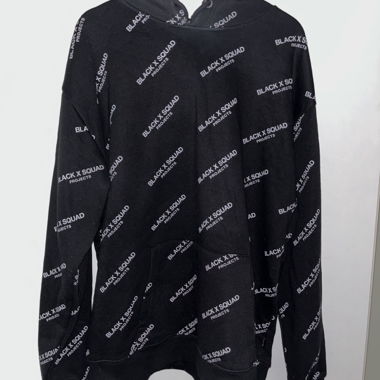 Hoodie noir BLACK X SQUAD XXL