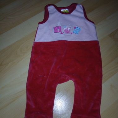 Baby sleepsuit 50-56 red and white