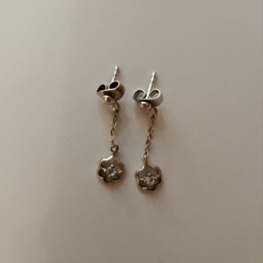 Orecchini 925 argento fiore