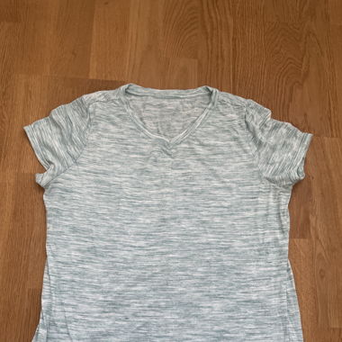 Türkises Sport T-Shirt streifen 
