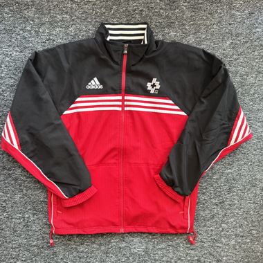 Vintage adidas Sportjacke rot und schwarz M