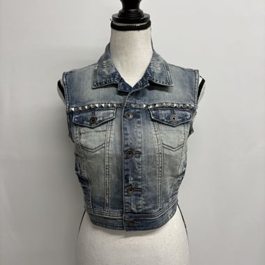 Benetton vest with studs denim jeans 34 blue