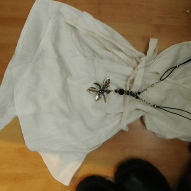 Haut blanc sans manches vintage été 