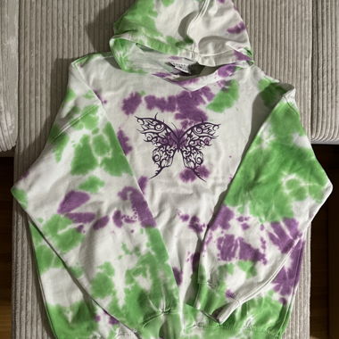 Hoodie mit Tie & Dye-Effekt