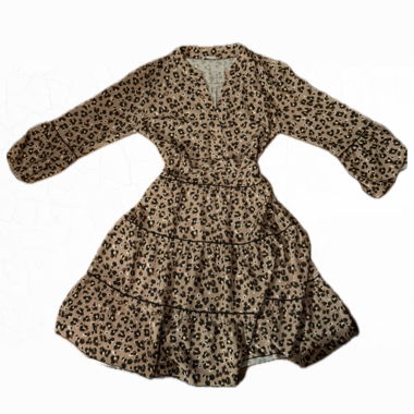 Leopardenkleid mit Volants