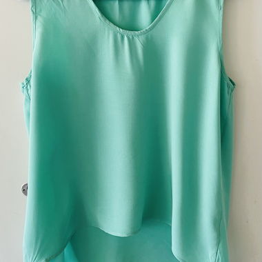 Turquoise Sleeveless Shirt