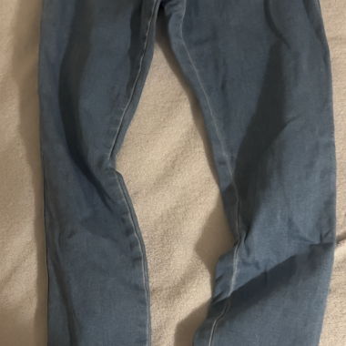 Pantalon taille haute bleu