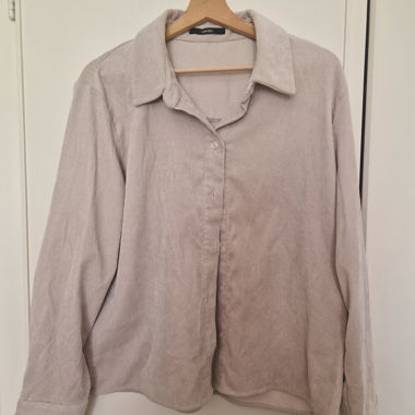 Chemise en velours côtelé beige Gr. 40
