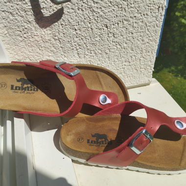 Red Birkenstock Sandals