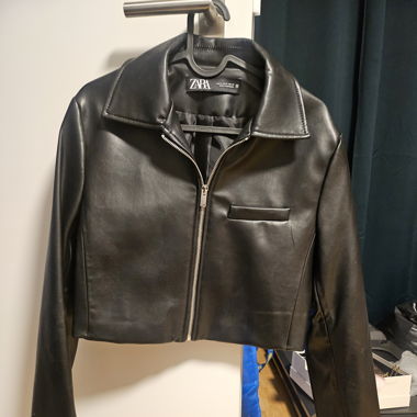 Cropped Lederjacke