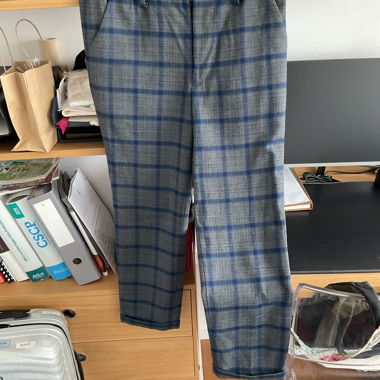 Pantalon décontracté à carreaux
