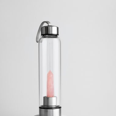 Rosenquarz Trinkflasche