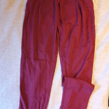 Elastic waist casual trousers