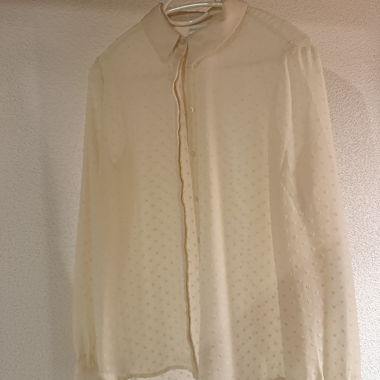 Blouse transparente crème VILA