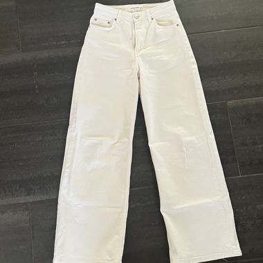Jean taille mi-haute blanc