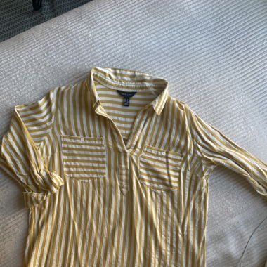 Bluse gestreift gelb-weiss New Look