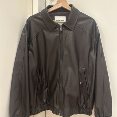 Brown faux leather jacket