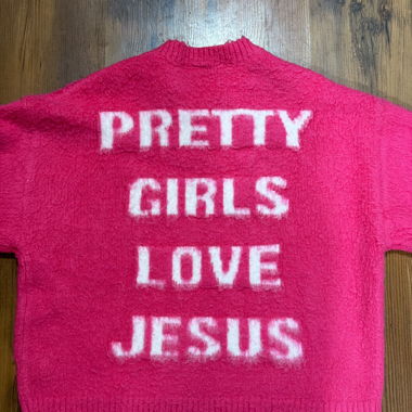 Maglione 'Pretty girls love jesus'