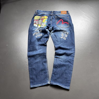 Vintage Printed Evisu Jeand Gr. M (A131)