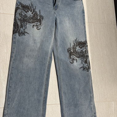 Jeans Ed Hardy à imprimé dragon