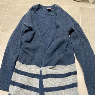 Cardigan Wolle lang