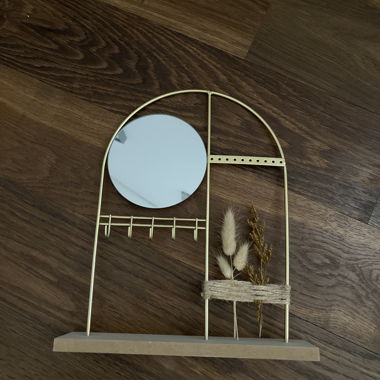 Supporto specchio decorativo con ganci