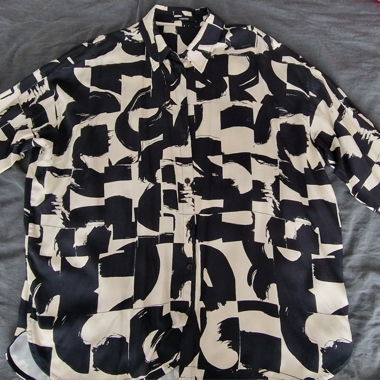 Camicia manica lunga a fantasia