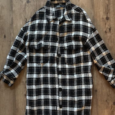 Cappotto lungo a quadri Zara