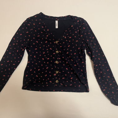 ONLY top manica lunga con bottoni fantasia floreale S