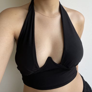 black halter top