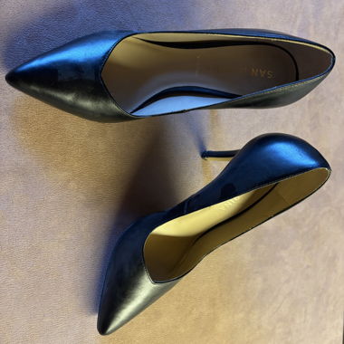 Black Leather Heels
