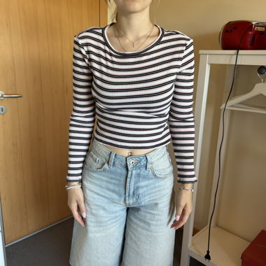 Gestreiftes Crop Top