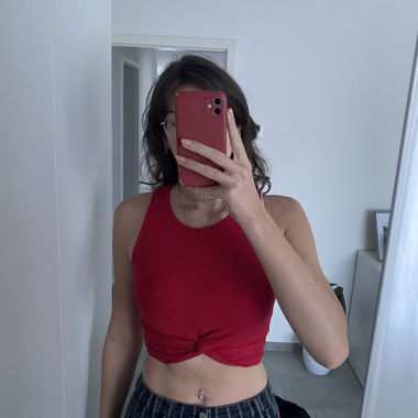 Crop top Alcott rouge taille S