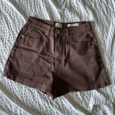 Short en jean brun